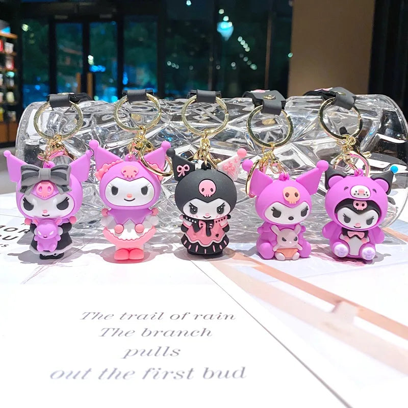 Wholesale Kawaii Sanrio Kuromi Keychain Pvc Doll Key