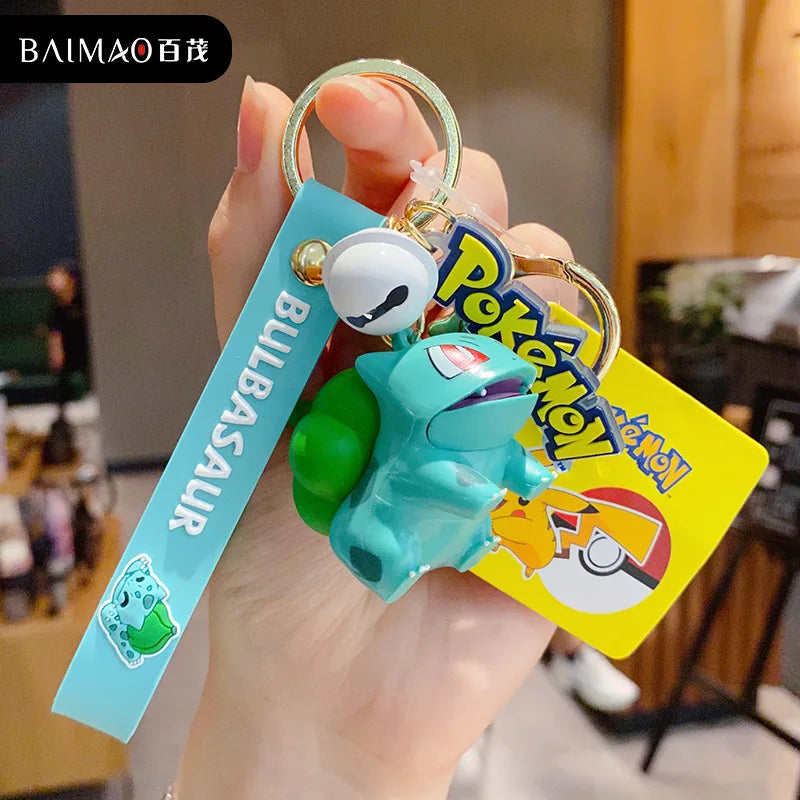 Pokemon Keychain Anime Figures Pikachu Cartoon Key Chain