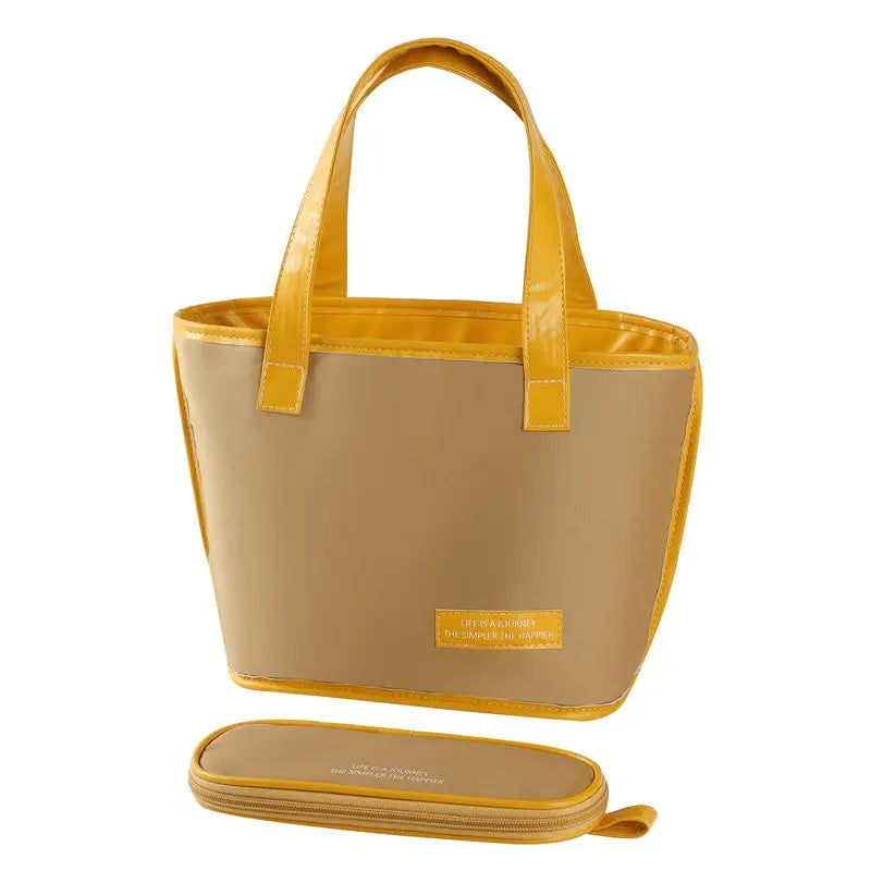 Large lunch bag with cutlery bag, stylish and reusable handbag, leak proof work, cute and women's office, school picnic