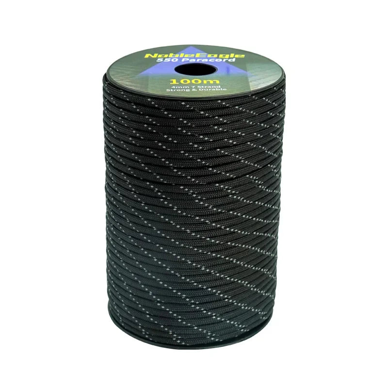 100m 550 Military Reflective Paracord 7 Strand 4mm