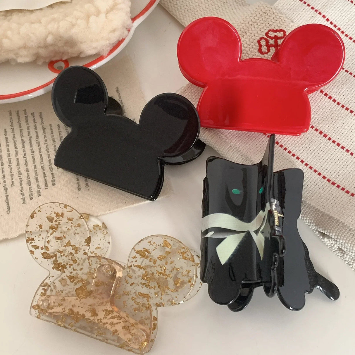 Muweordy Cartoon Mickey Acetate Hair Claw for Women
