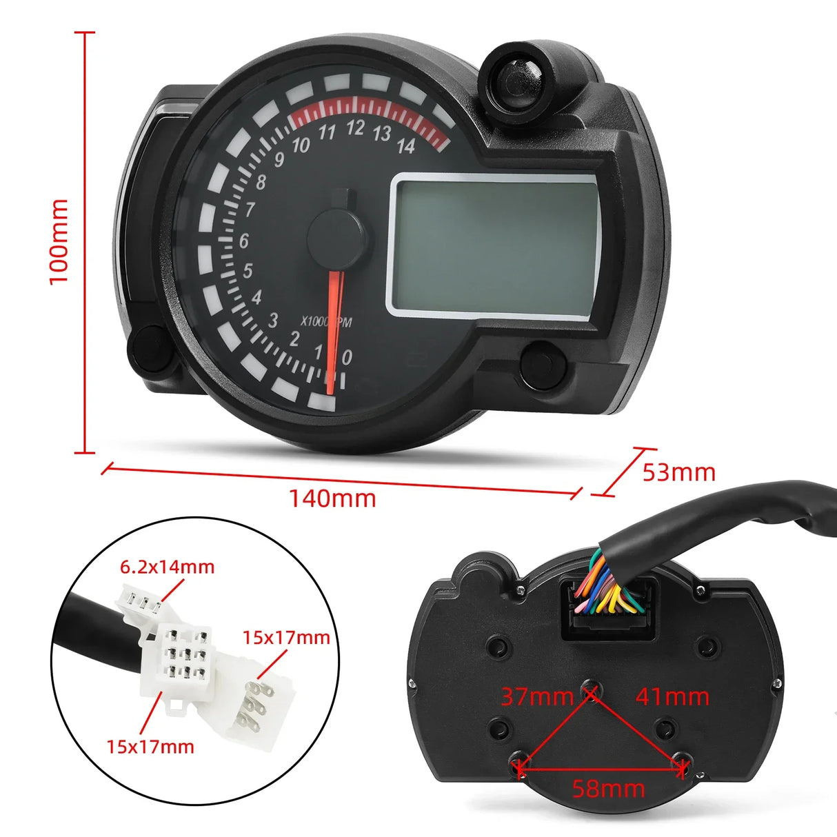 2023 Universal LCD Digital Motorcycle Speedometer