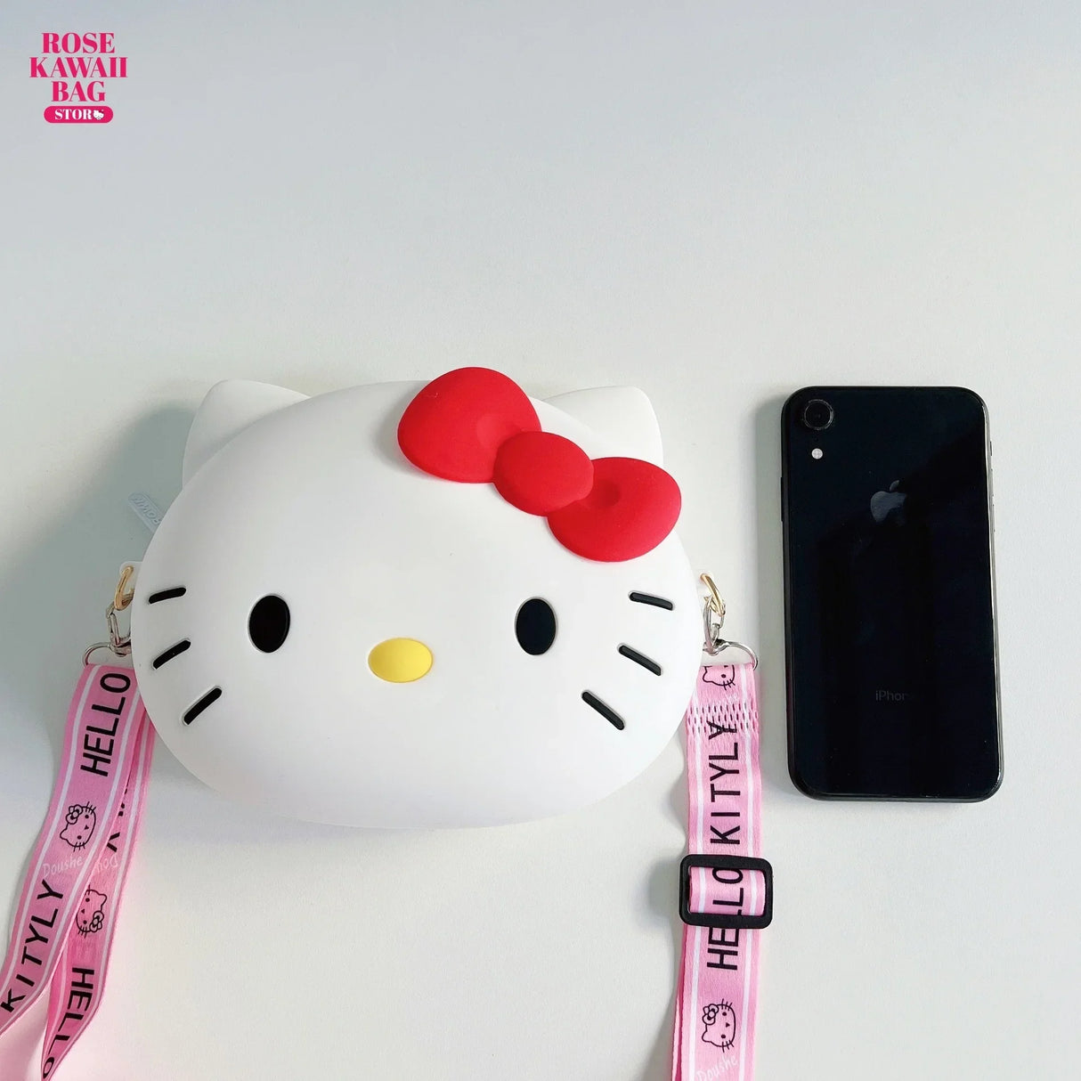 Hello Kitty Bag Kawaii Cartoon Shoulder Bag Silicone