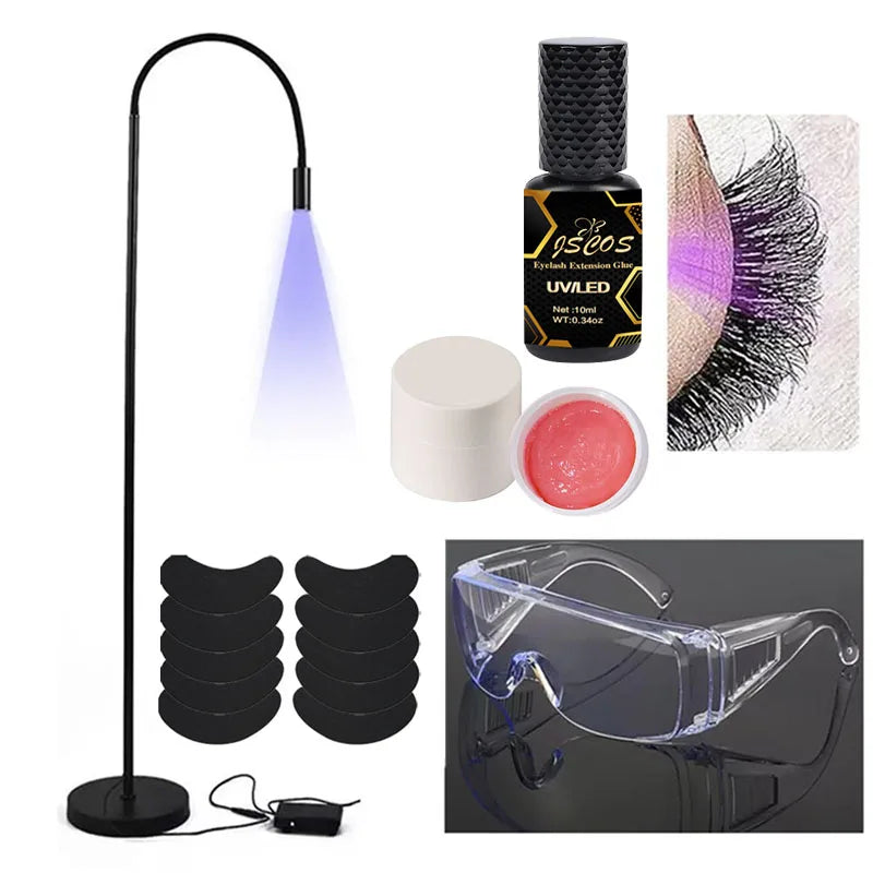 UV Lamp for Eyelash Extensions Kit UV Glue