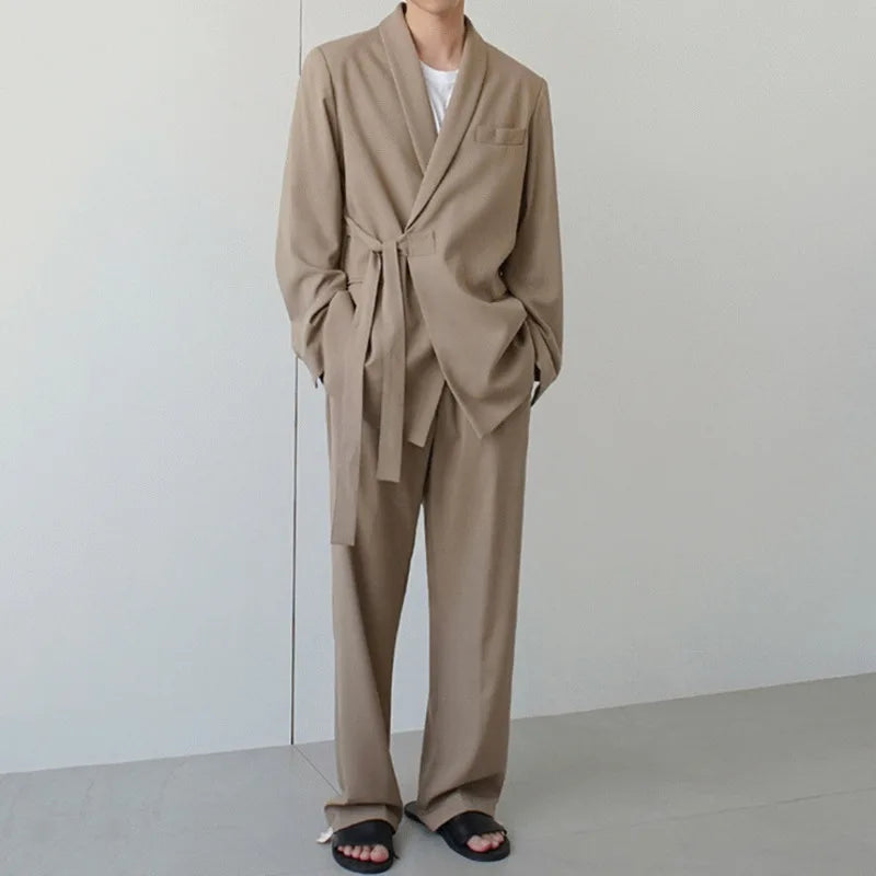 IEFB Trend Men's Cotton Suit Sets Korean Business