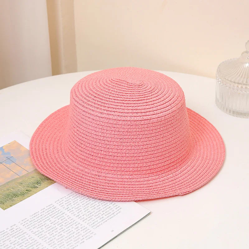 Summer Fashion Versatile Men's Women's Straw Hat Flat