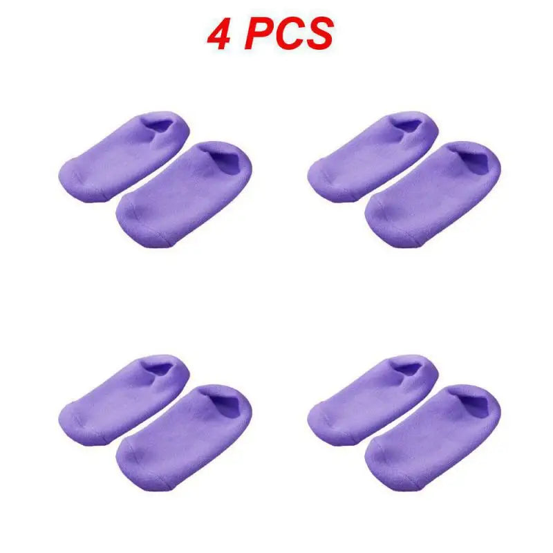 1~4PCS Reusable SPA Gel Socks Moisturizing Whitening Exfoliating