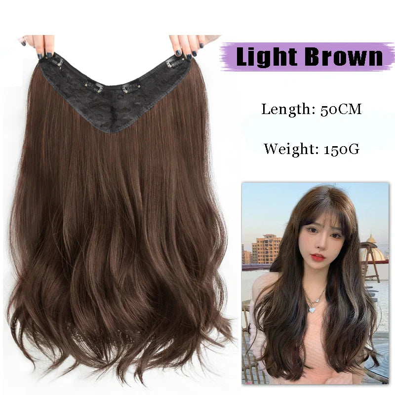 AS-Part Synthetic Clip In Hair Extension Long Thick