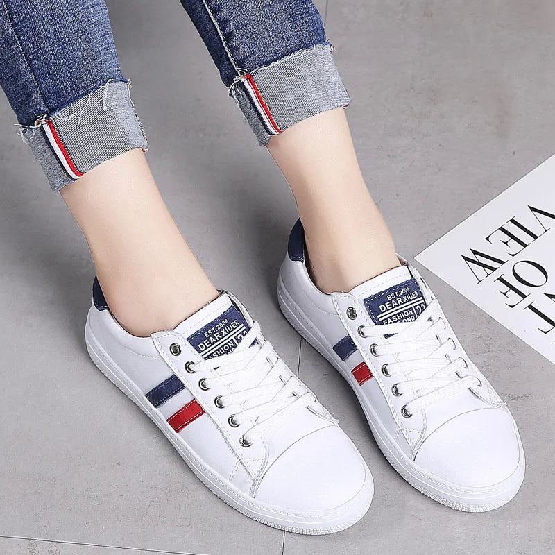 2024 Women's Leather Vulcanized Sneakers