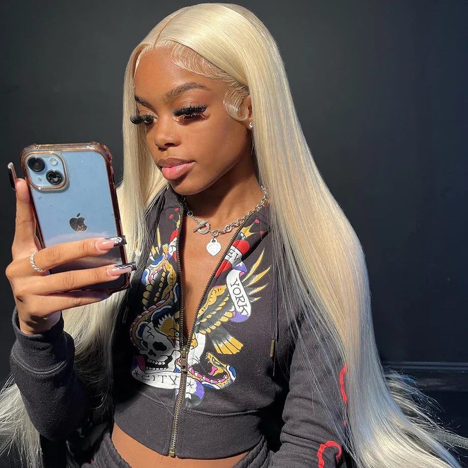 30 inch 613 Blonde Lace Front Human Hair