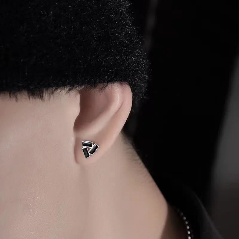 For Men, S925 Silver Needle Earrings For Men
