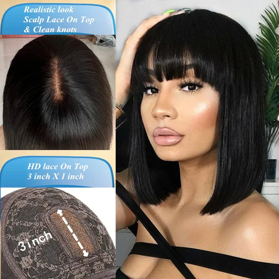 Middle Part 3X1 Hd Lace Wig Bone Straight