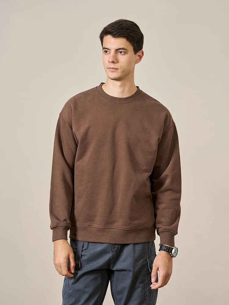 SIMWOOD 2024 Spring New Men Casual Minimalist Sweatshirts