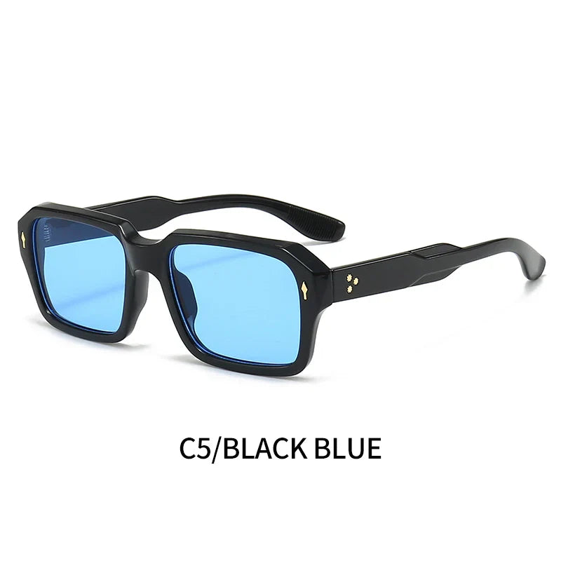 New Trendy Square Red Sunglasses Women Brand Designer