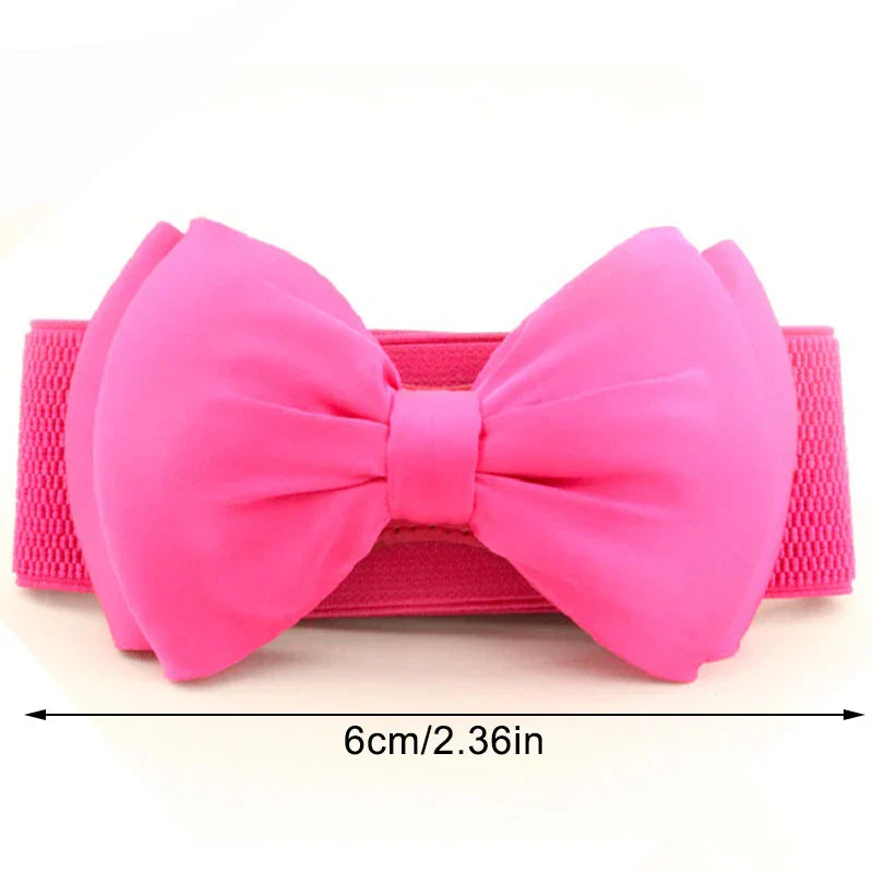 Women Bowknot Cummerbunds 1PCS Elastic Bow Wide Stretch