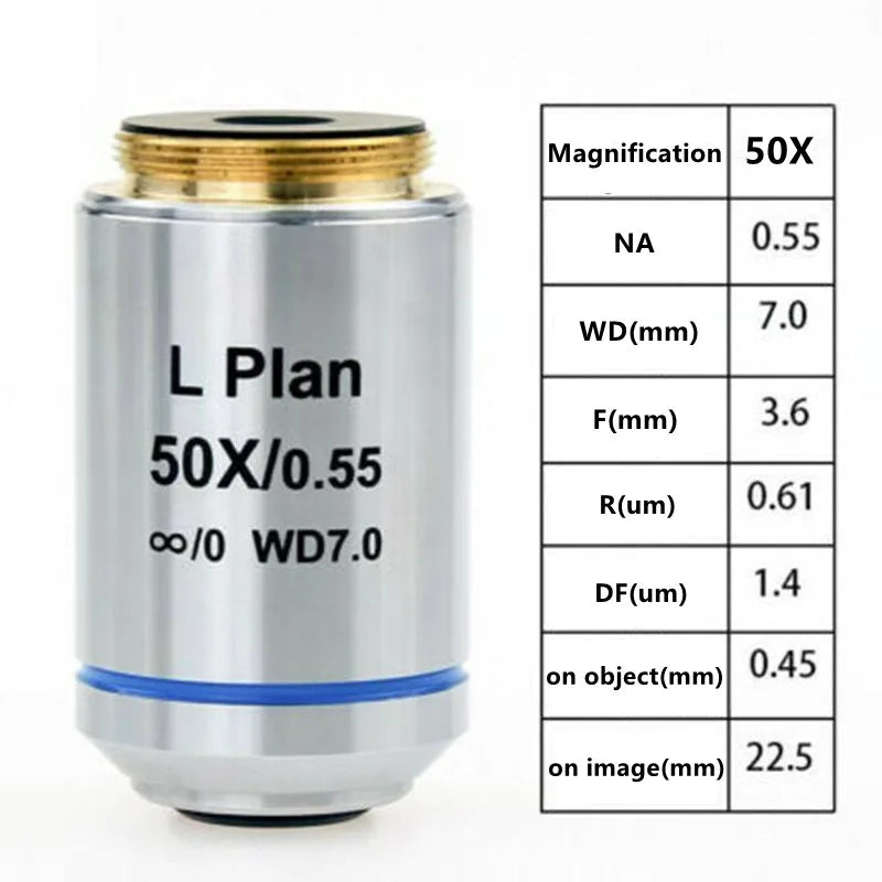Long Working Distance Infinity Plan Objective Lens 2.5X