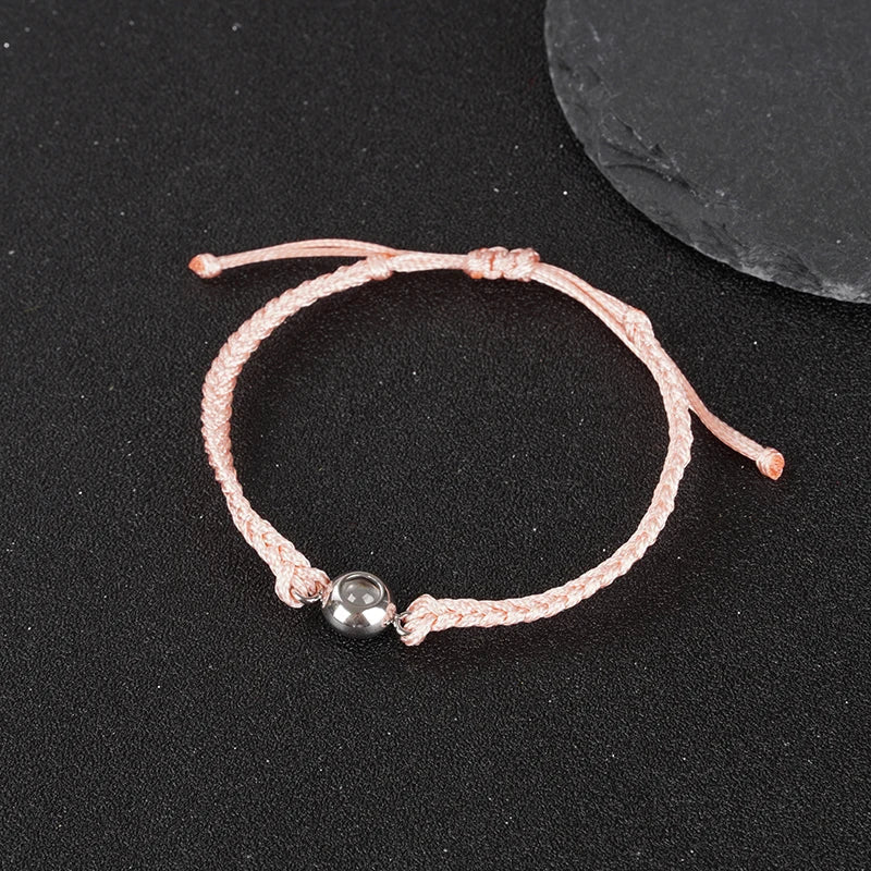 Projection Photo Bracelet in Gold Personalized Stainless Steel