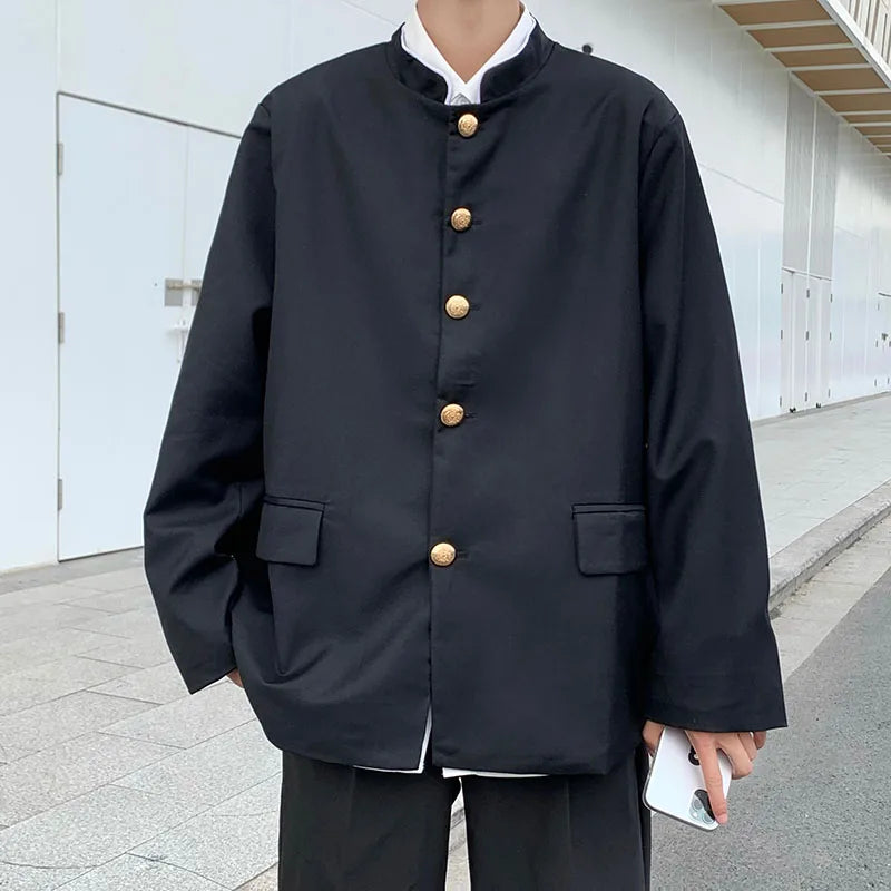 Japanese College Uniform Jacket Stand-up Collar Suit Jacket