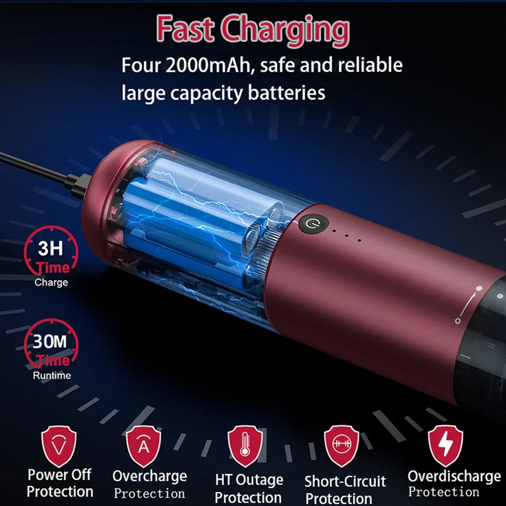 Mini Wireless Car Vacuum Cleaner Cordless Powerful Household