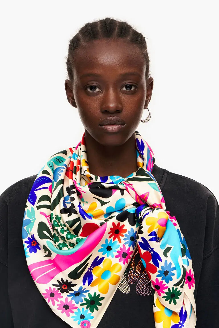Spanish style printed large square scarf 100cm*100cm