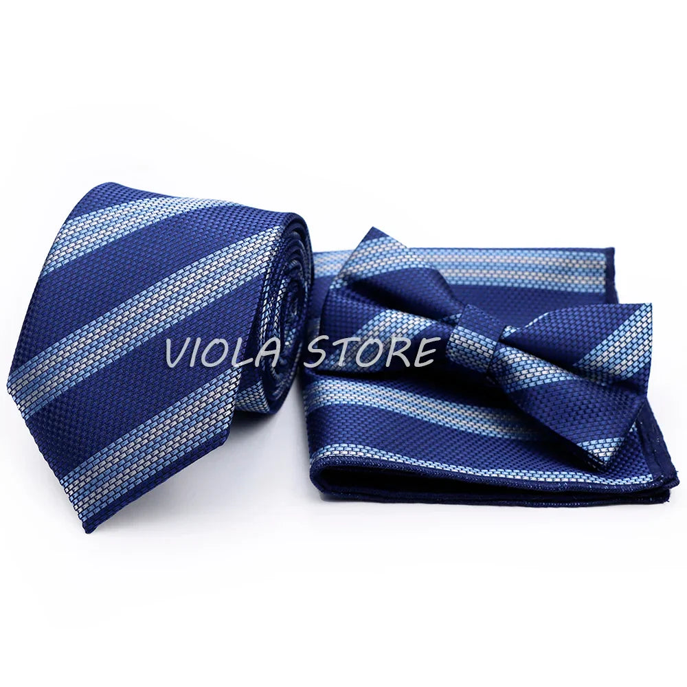 45 Color Paisley Geometry Striped 7.5cm Tie Set