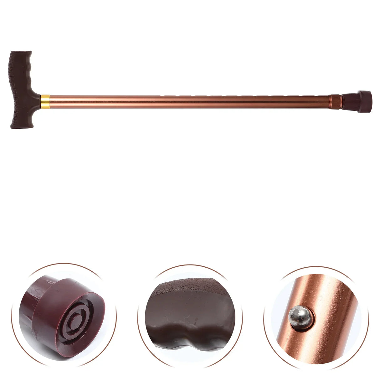 Curved Handle Hiking Stick Mens Cane Self Standing