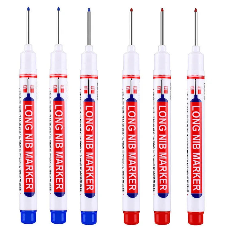 6Pcs/Set 20mm Deep Hole Long Nib Head Markers