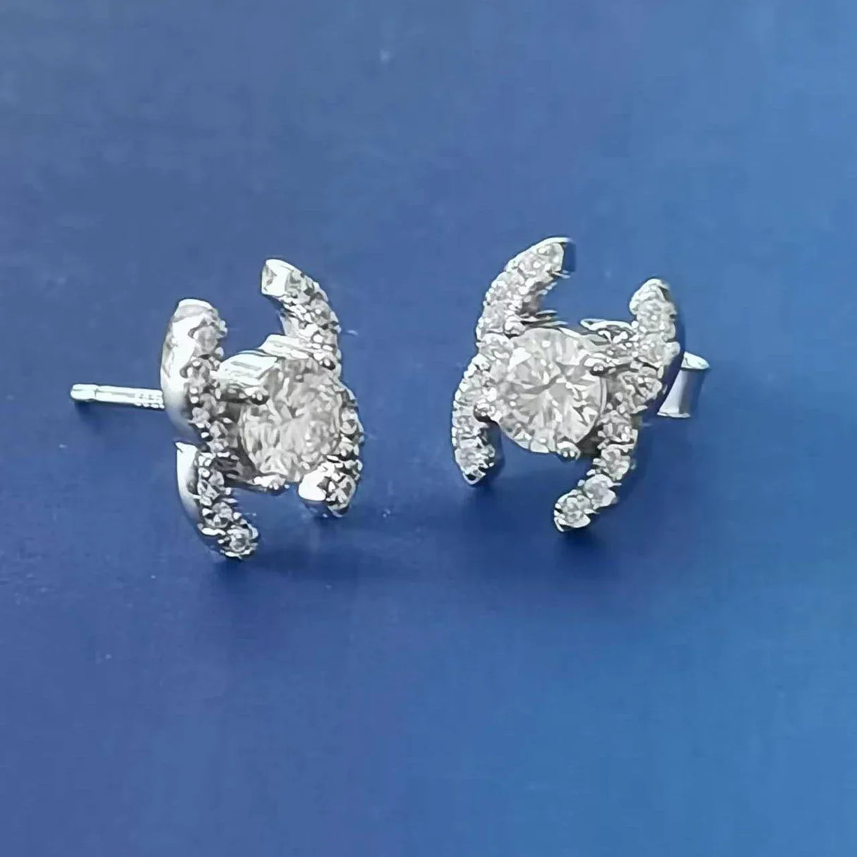 JECIRCON 925 Sterling Silver Moissanite Stud Earrings Small