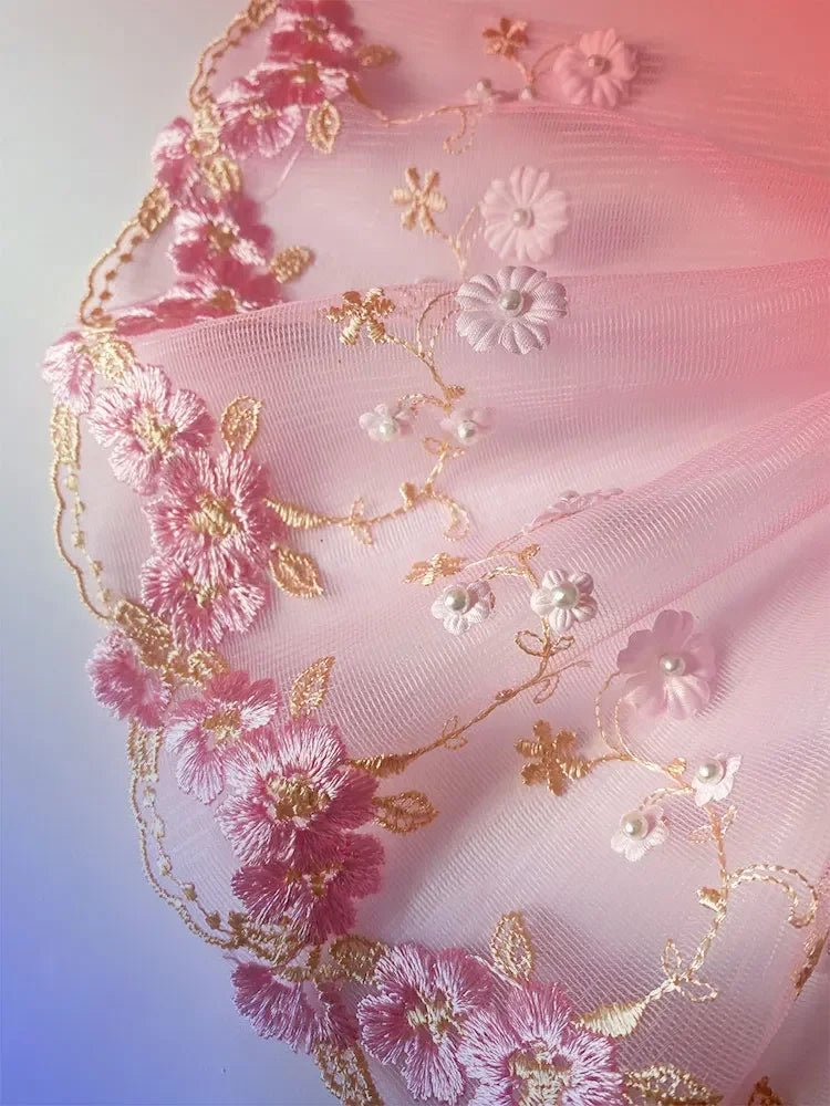 11/17.5cm Wide Mesh Tulle Beaded Embroidery Guipure Lace