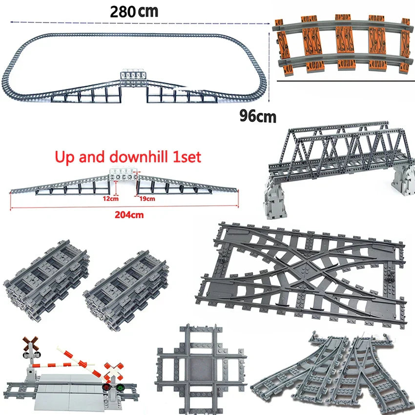 City Train Tracks Forked Flexible Railway Bridge Rail