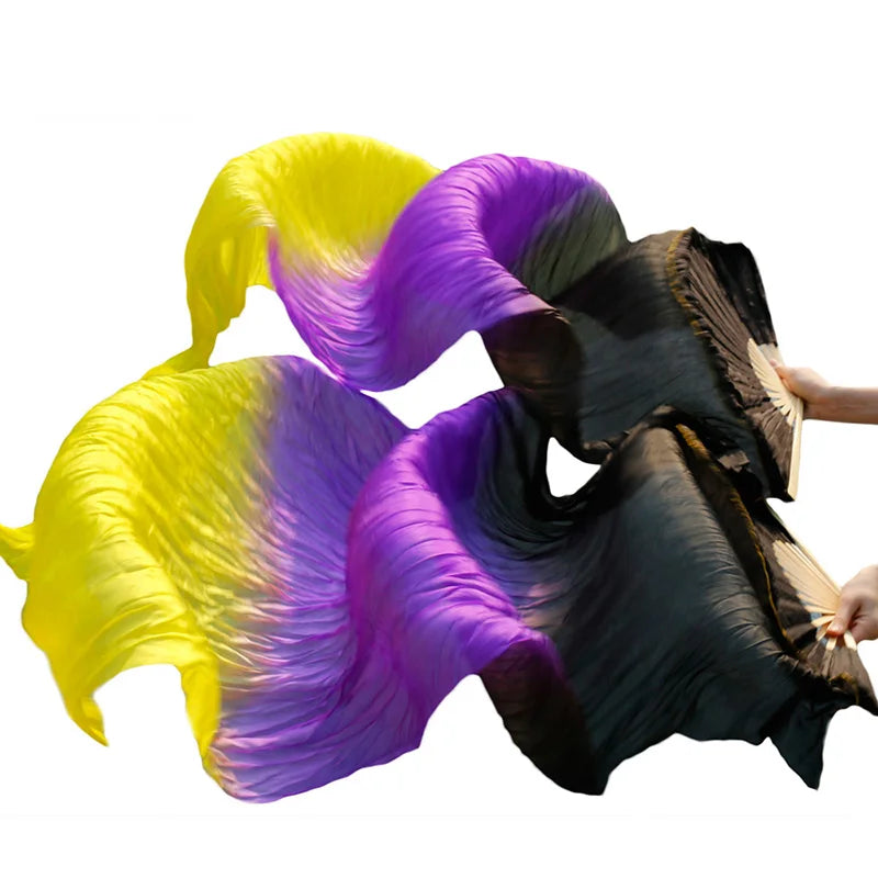 Belly Dance Fan 100% Real Silk Veils 1pc