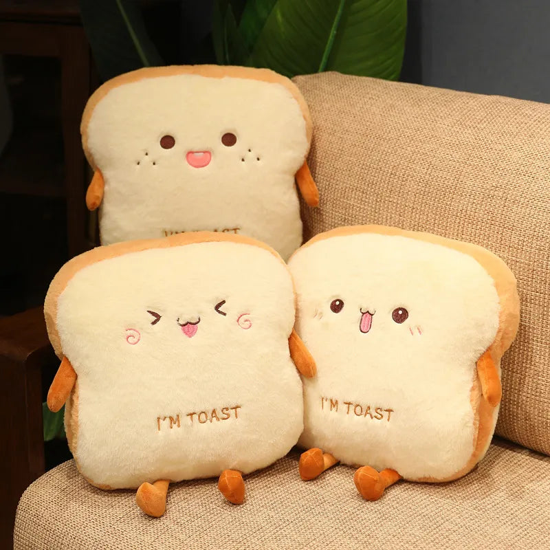 New 1pc 35cm Plush Bread Pillow Cute Simulation