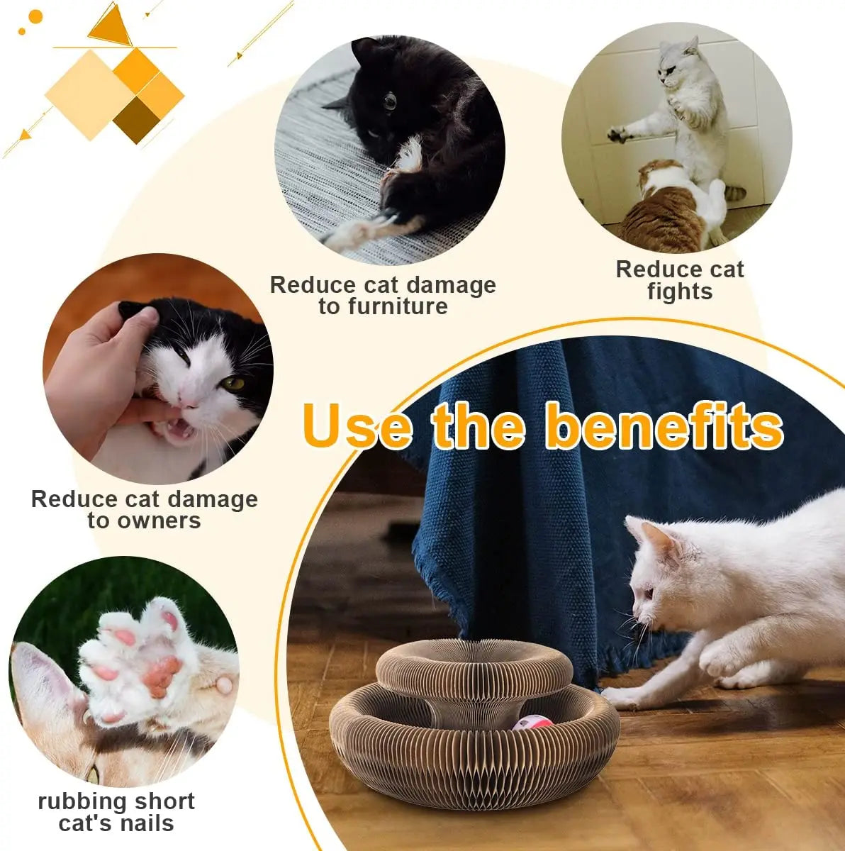 Cat Toy Magic Organ Cat Scratch Board With