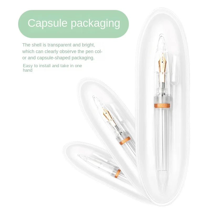 High Quality 0.38/0.5mm Fountain Pen Transparent Acrylic Large-Capacity