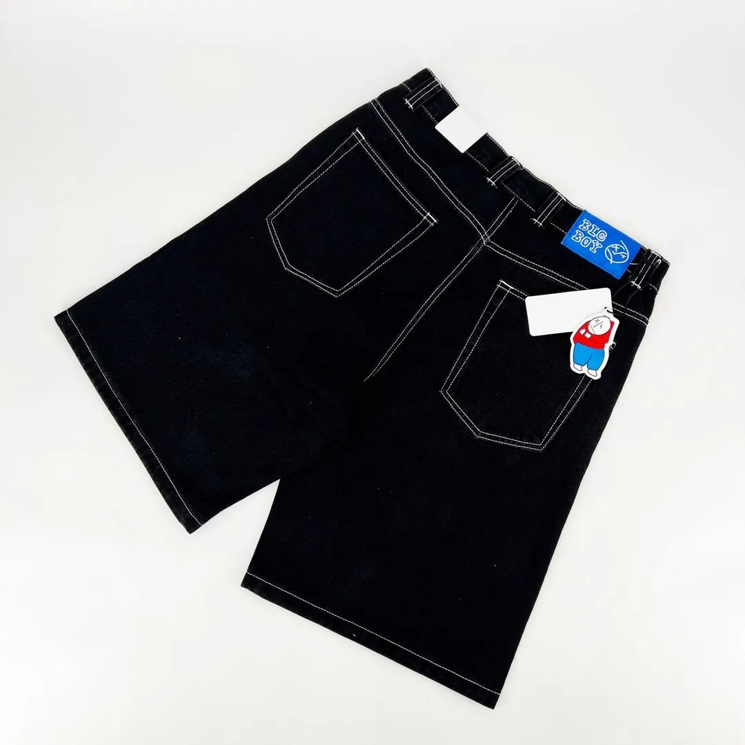 Retro Hip Hop Cartoon Graphic Streetwear Denim Shorts