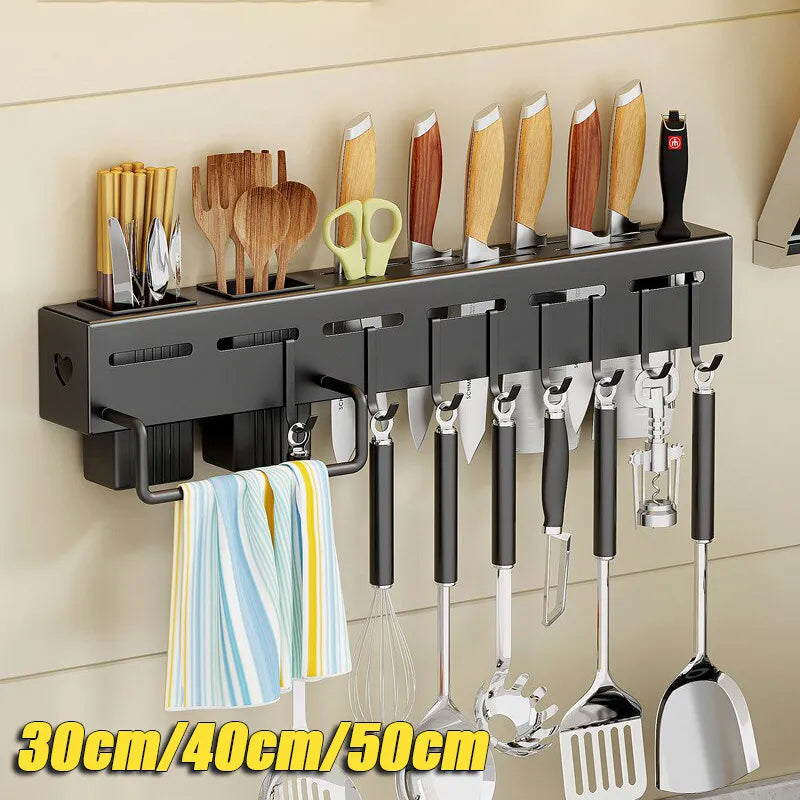 Stainless Steel Kitchen Storage Rack Wallmounted Multifunctional Storage