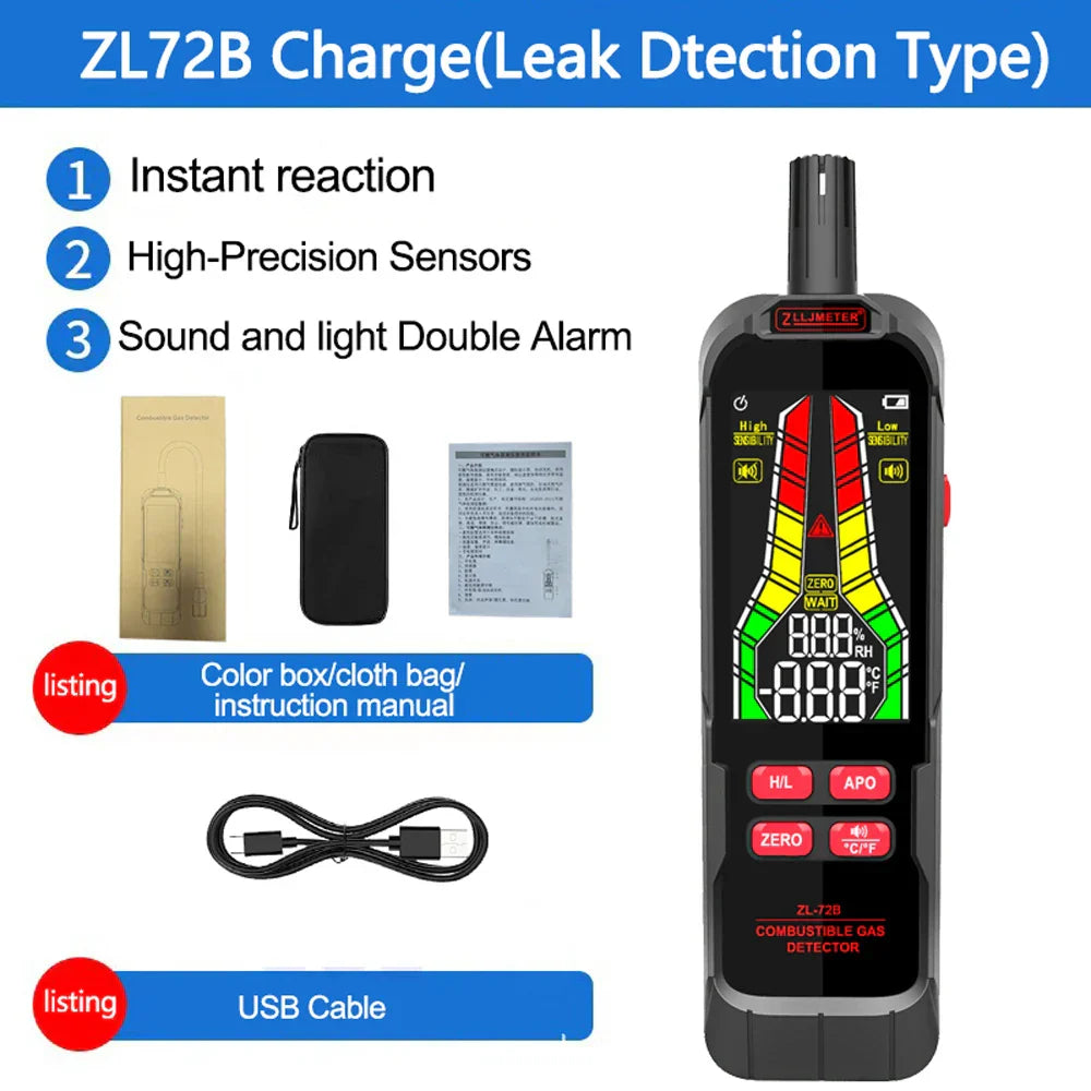 Handheld Combustible Gases Leak Detector Natural Gases Leakage