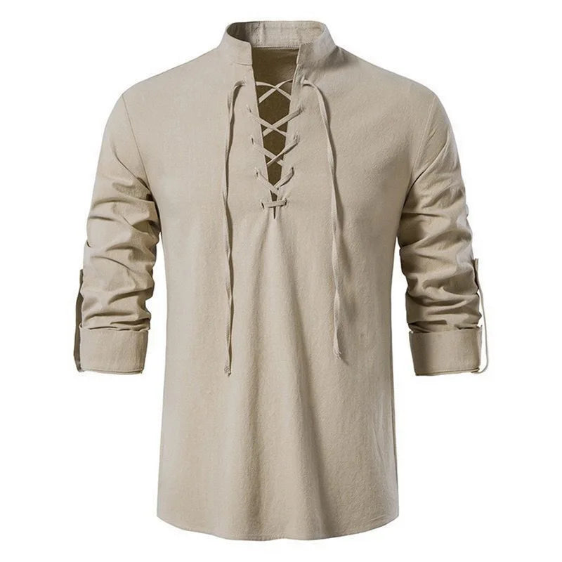 Mens Pirate Shirt Viking Retro Renaissance Medieval Gothic
