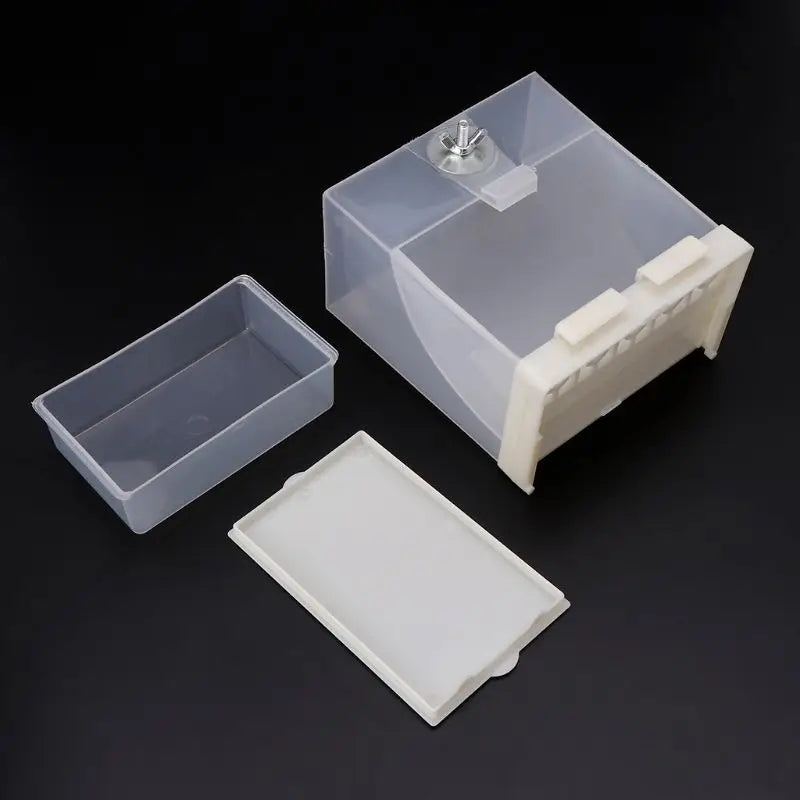 Automatic Bird Feeder for Cage, Food Dispenser, Clear