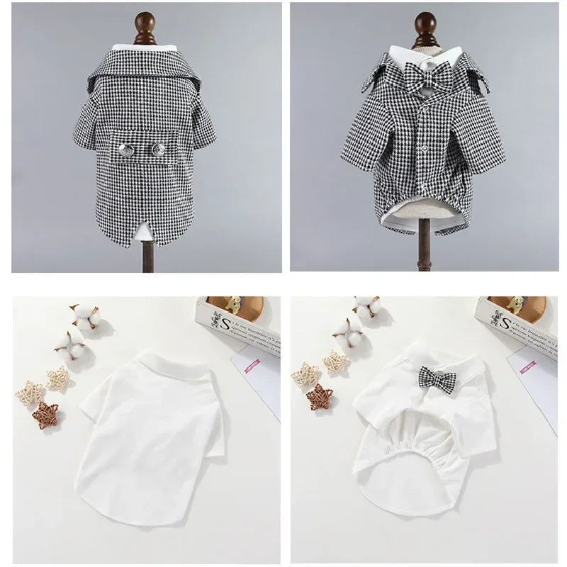 Boy Dog Clothes Wedding Suit 2 Pieces/set Pet
