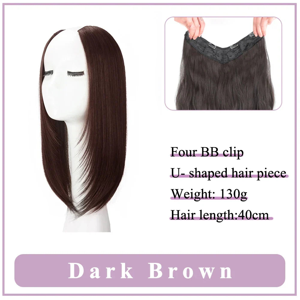 WEILAI Women's V-Shaped Long Hair Extension Synthetic Wig