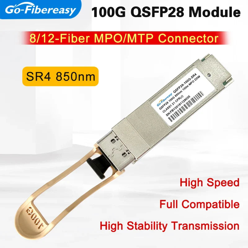 High Speed QSFP28 100G 850nm Fiber Optical Module