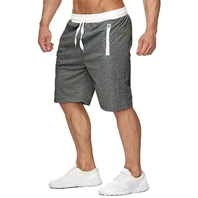 Plus S-3XL Men Run Shorts Patchwork Training Shorts
