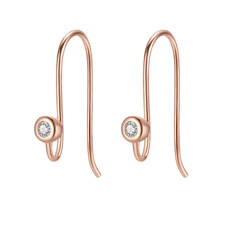 Rose Gold Hoop Earrings For Women 925 Silver