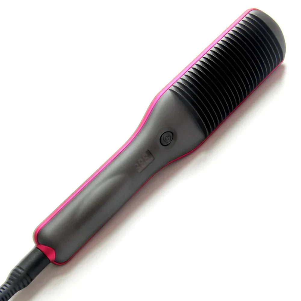 Professional Electric Hair Straightener Brush Anti-scald Straight Curling