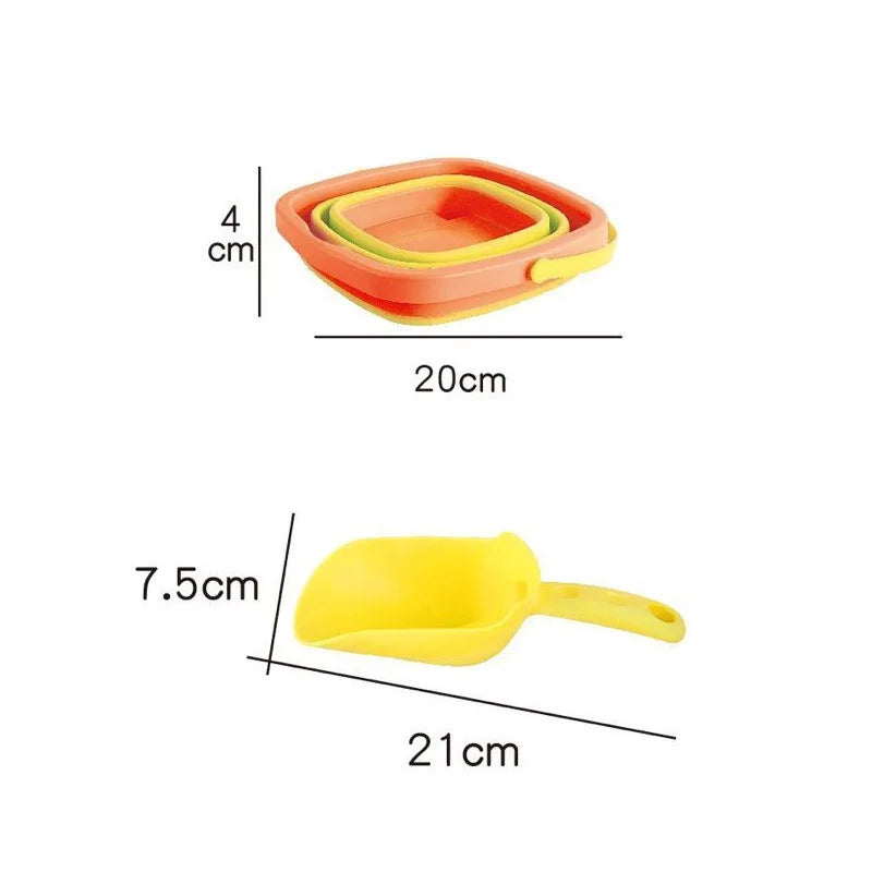 Outdoor Portable Beach Bucket Sand Shovel Toy Baby