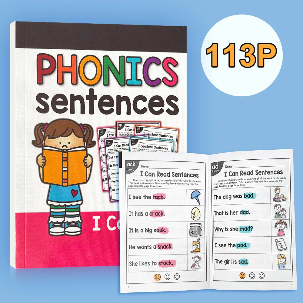 113 P English Phonics sentence Practice Book I