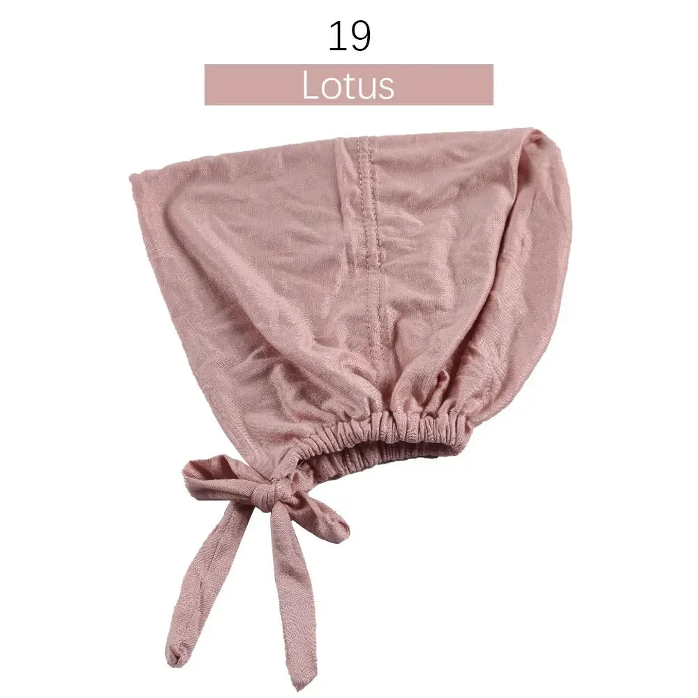 Inner Tie Back Hijab Cap Modal Turban Hat