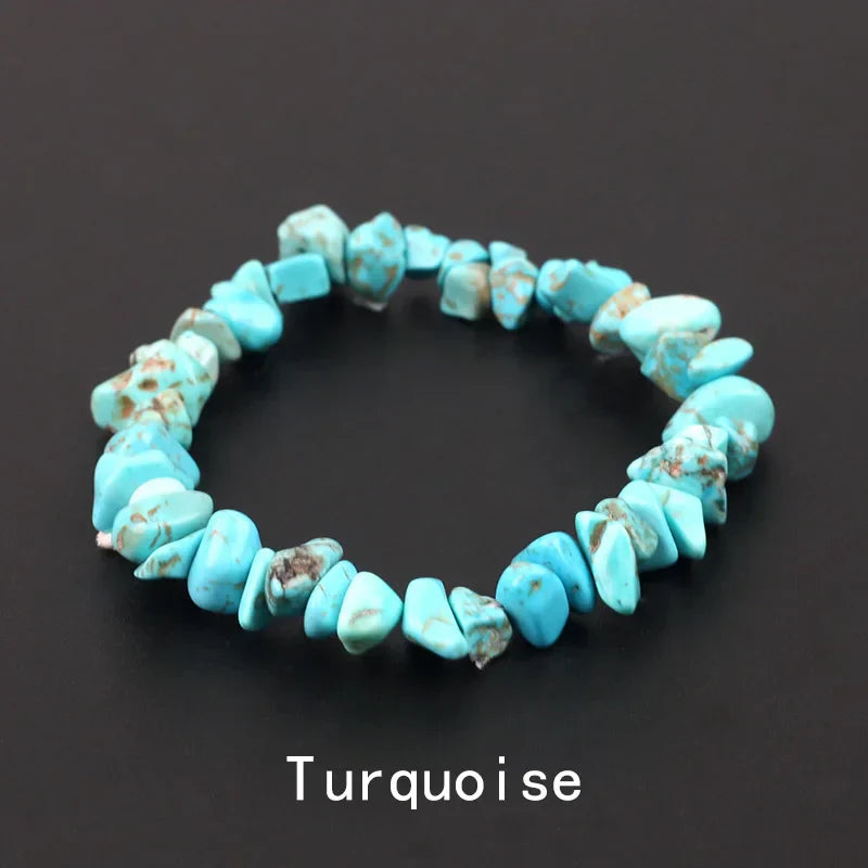 Natural Crystal Gemstone Irregular Energy Stone Bracelet Beads