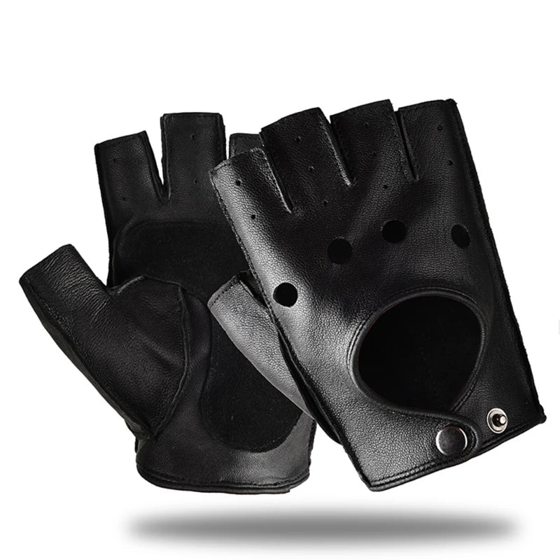 Mens Fingerless Half Finger Driving Fitness Motorcycle Cycling
